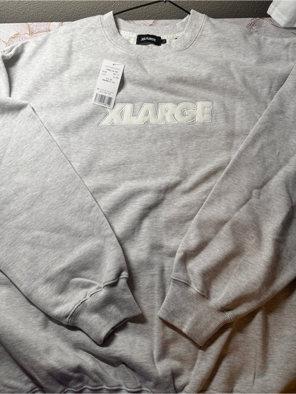 X-Large brand Men's Crewneck Sweatshirt in Light Gray